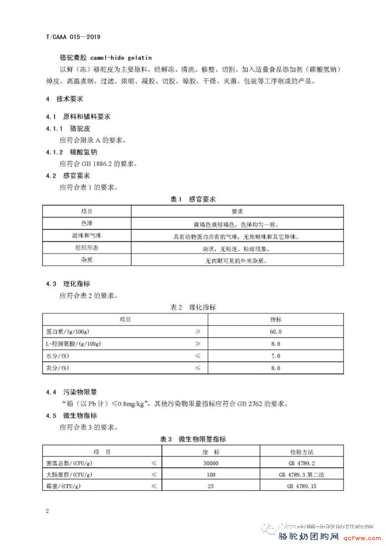 【标准公布】骆驼橐胶